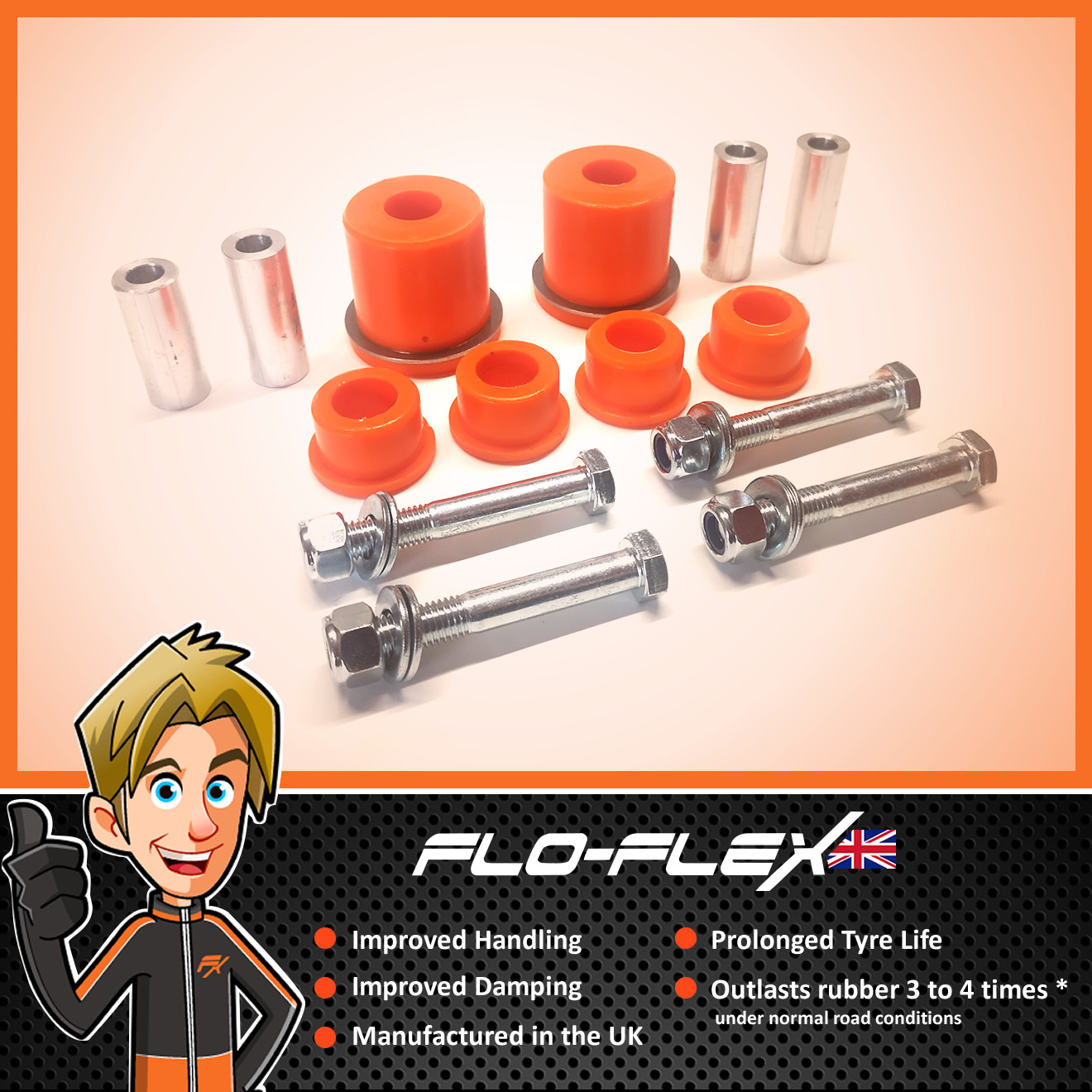 Powerflex Front Arm Front Bushes (Camber Adjustable) for Transporter T5/T6/T6.1 - Plush