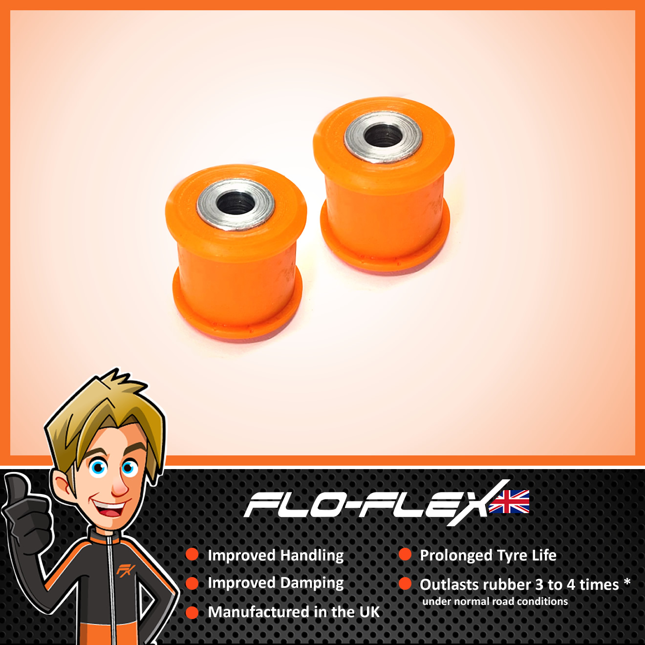 Land Rover Discovery 2 Rear Lower Shock Bush Set - Image 4